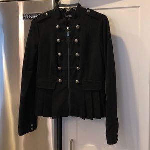 Military Jacket black jersey, size small